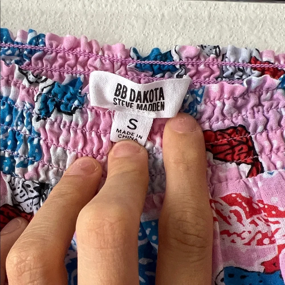 BB Dakota Floral Mini Skirt in Pink and Blue - Picture 2 of 4